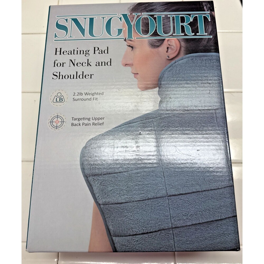 Snugyourt Electric Weighted Heating Pad for Neck and Shoulders - Dark Grey NEW